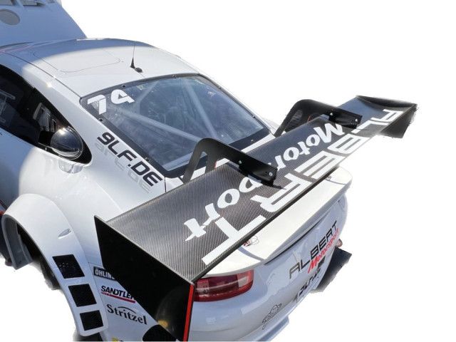 996 997 991 GT3 R Alerón trasero de cuello de cisne en carbono con carga aerodinámica máxima de 200 x 36 cm | Albert Motorsport