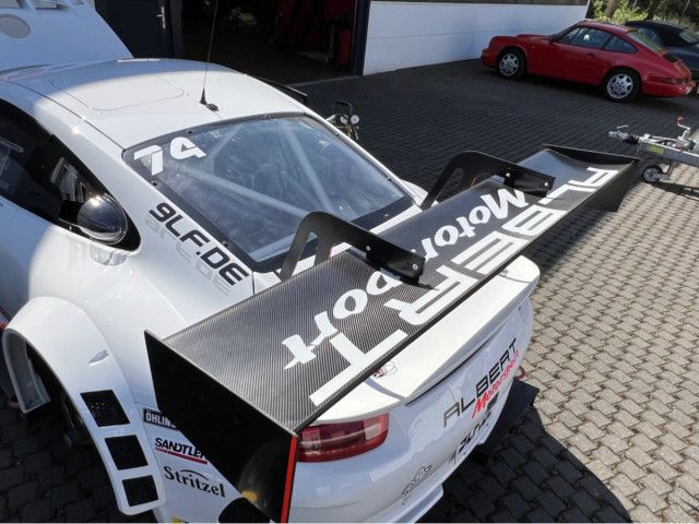 996 997 991 GT3 R Alerón trasero de cuello de cisne en carbono con carga aerodinámica máxima de 200 x 36 cm | Albert Motorsport