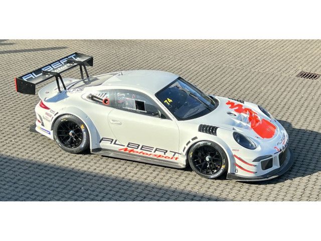 996 997 991 GT3 R Alerón trasero de cuello de cisne en carbono con carga aerodinámica máxima de 200 x 36 cm | Albert Motorsport