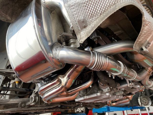 996 Carrera 3.4 échappement sport en acier inoxydable poli accessoires TÜV Porsche 911 | Albert Motorsport