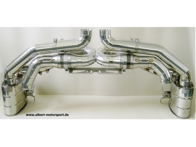 Sistema de escape de competición RSR 997 de acero inoxidable Porsche 911 | Albert Motorsport