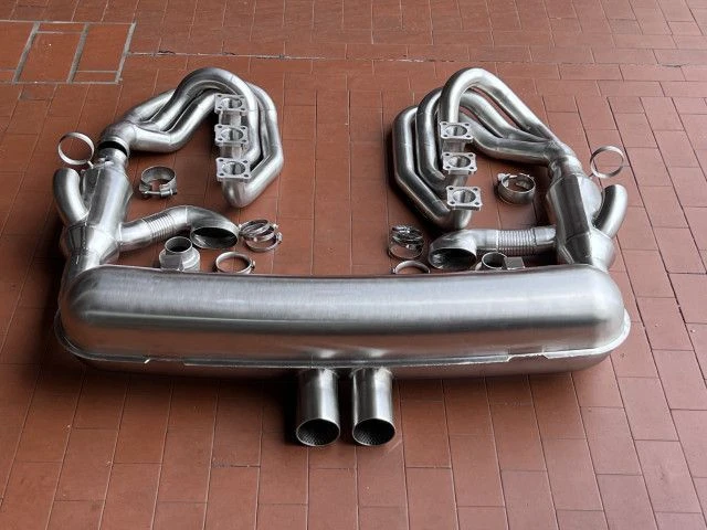 911 - 964 Carrera 3.2 - 3.6 - 3.8 Impianto di scarico sportivo GT3 Style 2 terminali centrali Porsche Albert Motorsport 3 - Albe