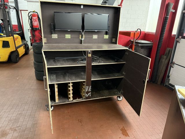 L Case con 2 schermi e scatola di trasporto per Pitbox | Albert Motorsport