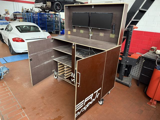 Estuche L con 2 pantallas y caja de transporte para Pitbox | Albert Motorsport