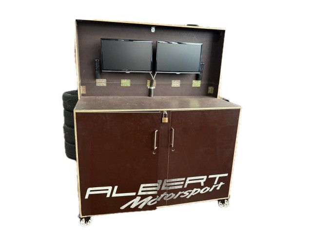 Estuche L con 2 pantallas y caja de transporte para Pitbox | Albert Motorsport