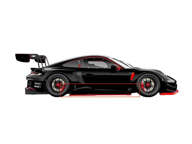 992 GT3 R Faldones laterales de carbono para Porsche 911 | Albert Motorsport 2