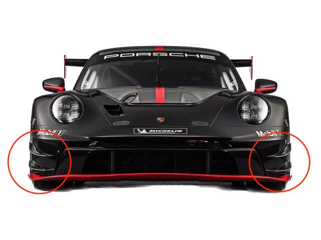 992 GT3 R Diveplanes frontal simple de carbono para Porsche 911 | Albert Motorsport 2