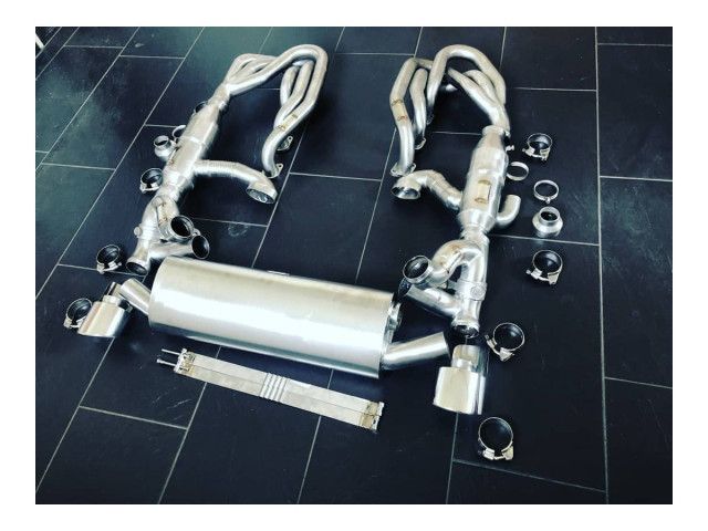 964 Carrera sistema di scarico a farfalla in acciaio inox lucidato 2 terminali Porsche 911 | Albert Motorsport 2