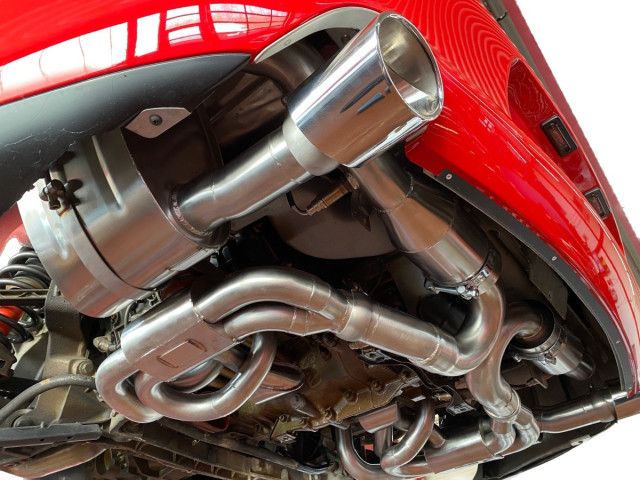 993 Carrera - RS Sportauspuff Sportkat Heizung Edelstahl poliert 2 Endrohre für Porsche 911 – Albert Motorsport