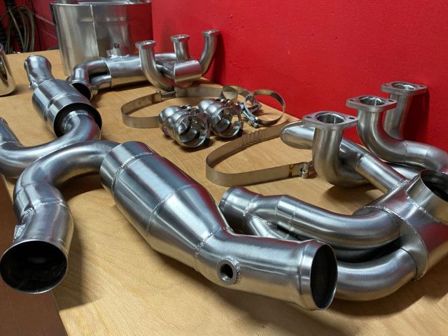 993 Carrera - RS scarico sportivo sportivo cat riscaldamento acciaio inox lucidato 2 terminali per Porsche 911 | Albert Motorspo