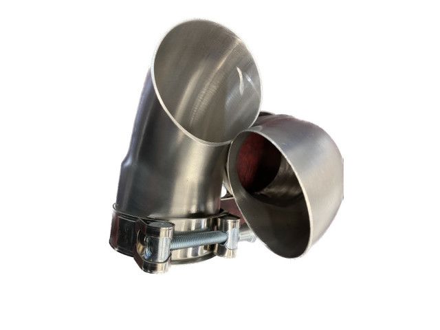 Cayman GT4 exhaust pipe 90° bent for sound dissipation – Albert Motorsport